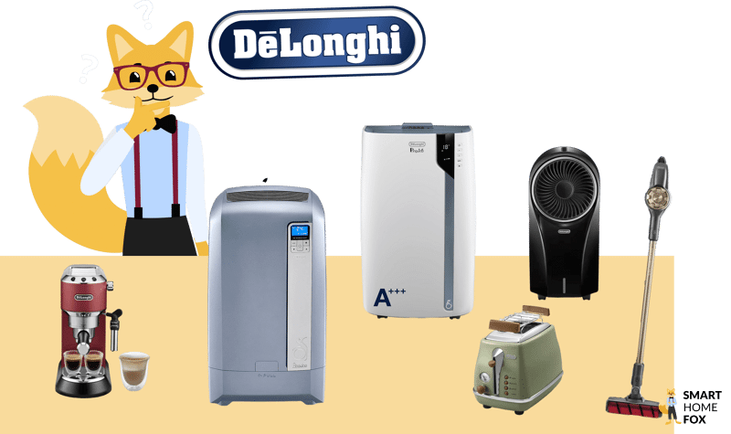 Der Smart-Home-Fox-Experte präsentiert verschiedene De’Longhi Haushaltsgeräte und Sparten in einer Übersicht.